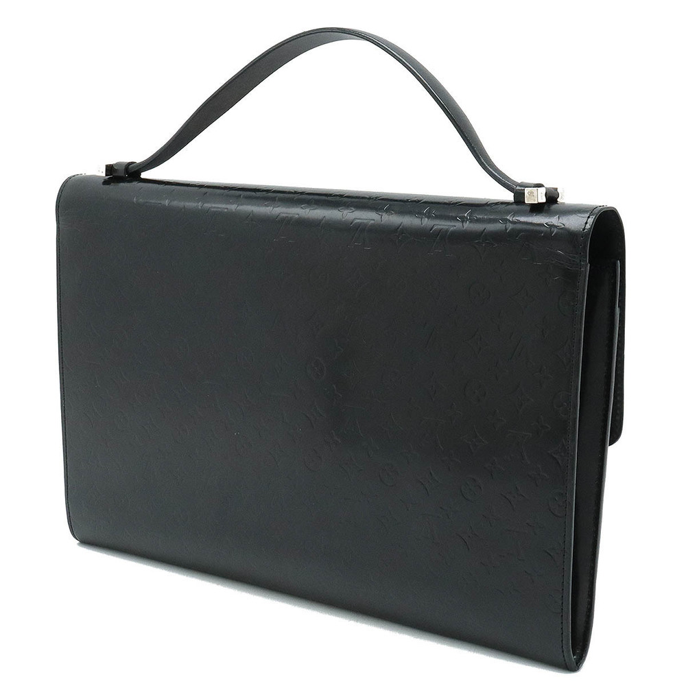Louis Vuitton Anouchka Handbag Glac Monogram Bag Black Clutch Noir Black